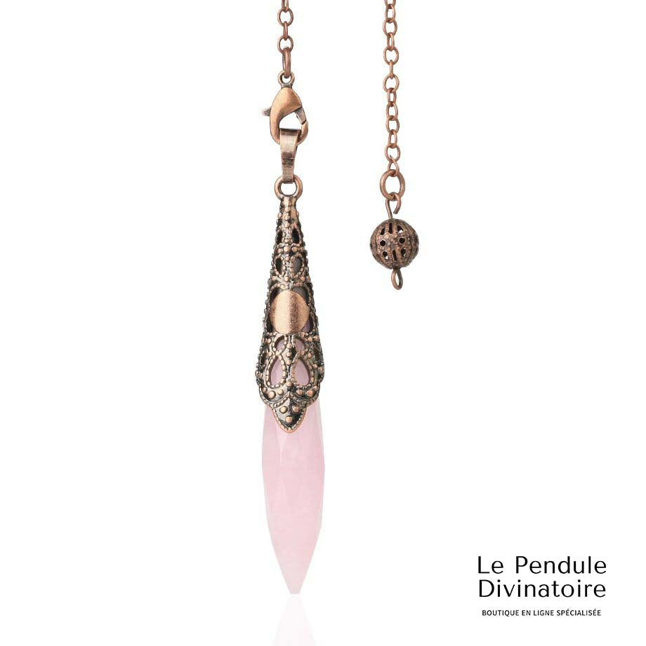 Pendule Bâton Quartz Rose