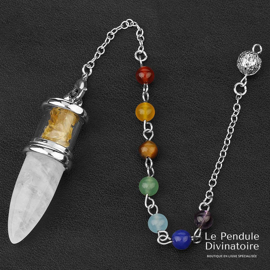 Pendule Capsule Citrine