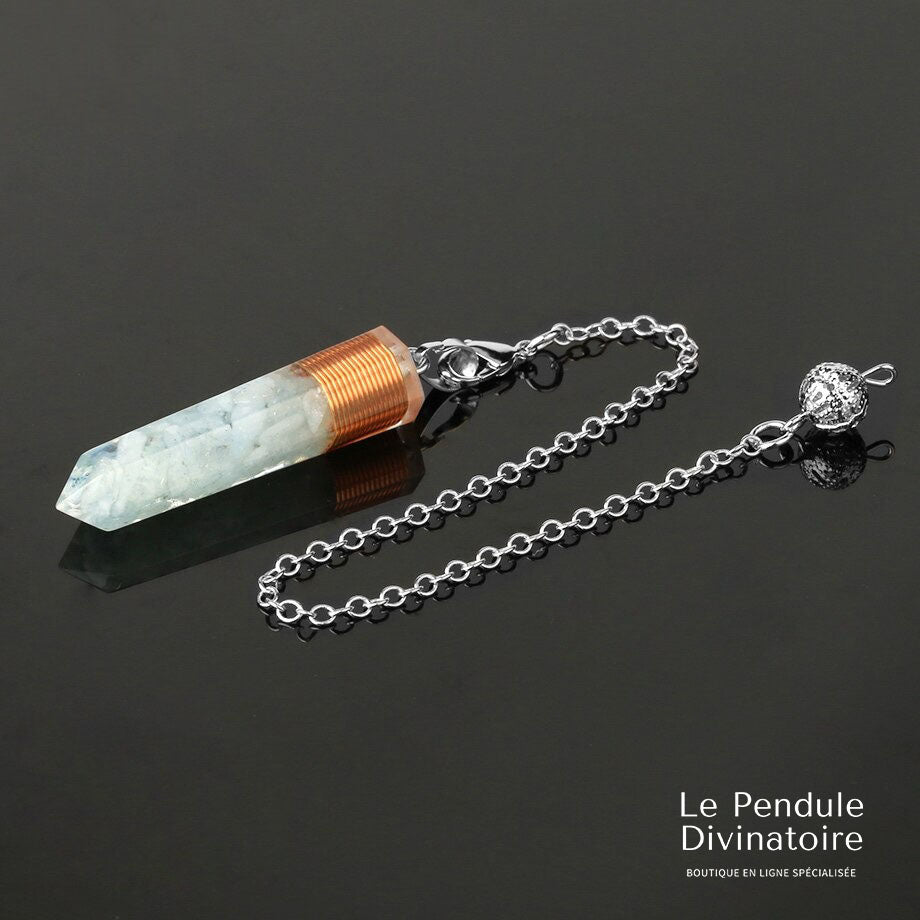 Pendule Crayon Aigue-marine