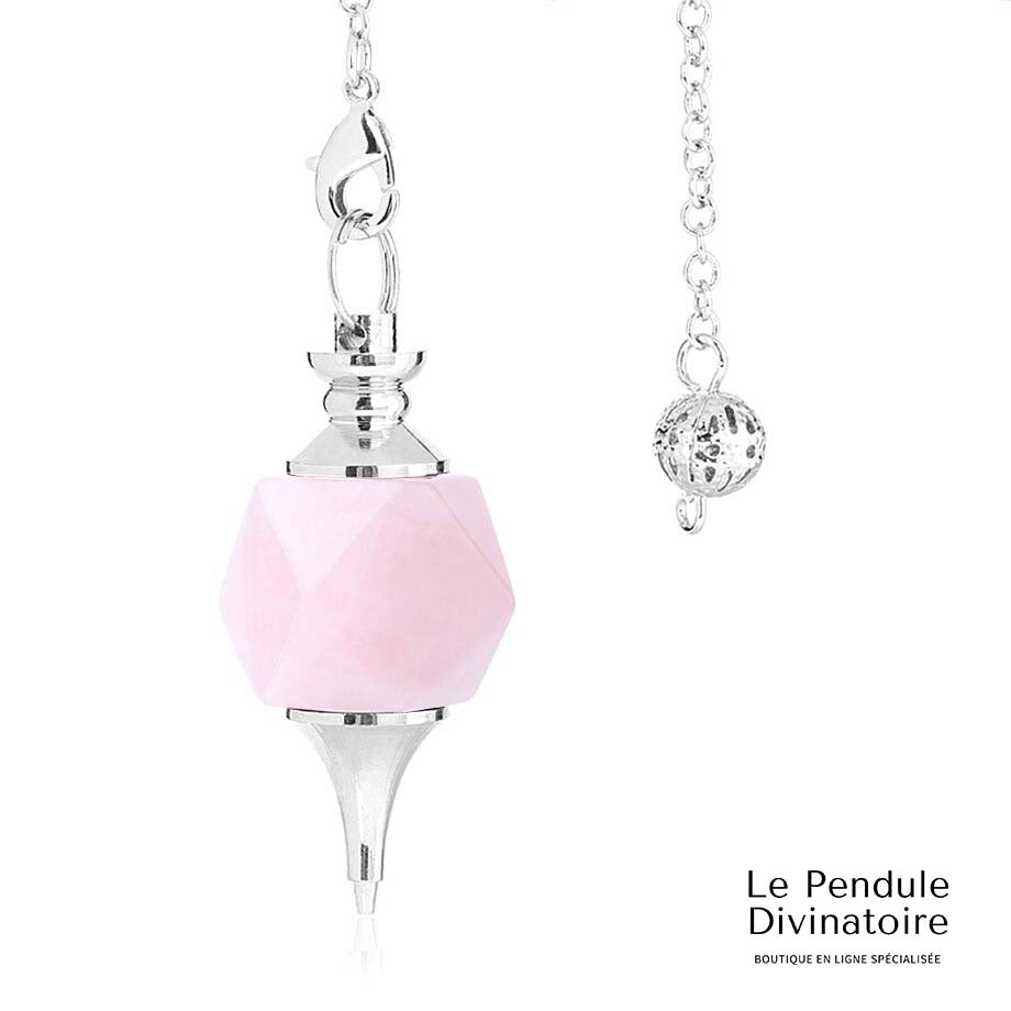 Pendule Dodécaèdre Quartz Rose