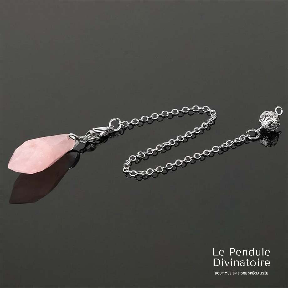 Pendule Gemme Quartz Rose