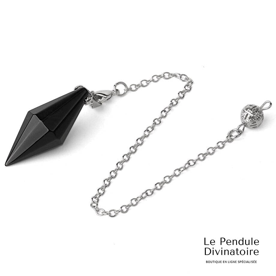 Pendule Losange Onyx Noir