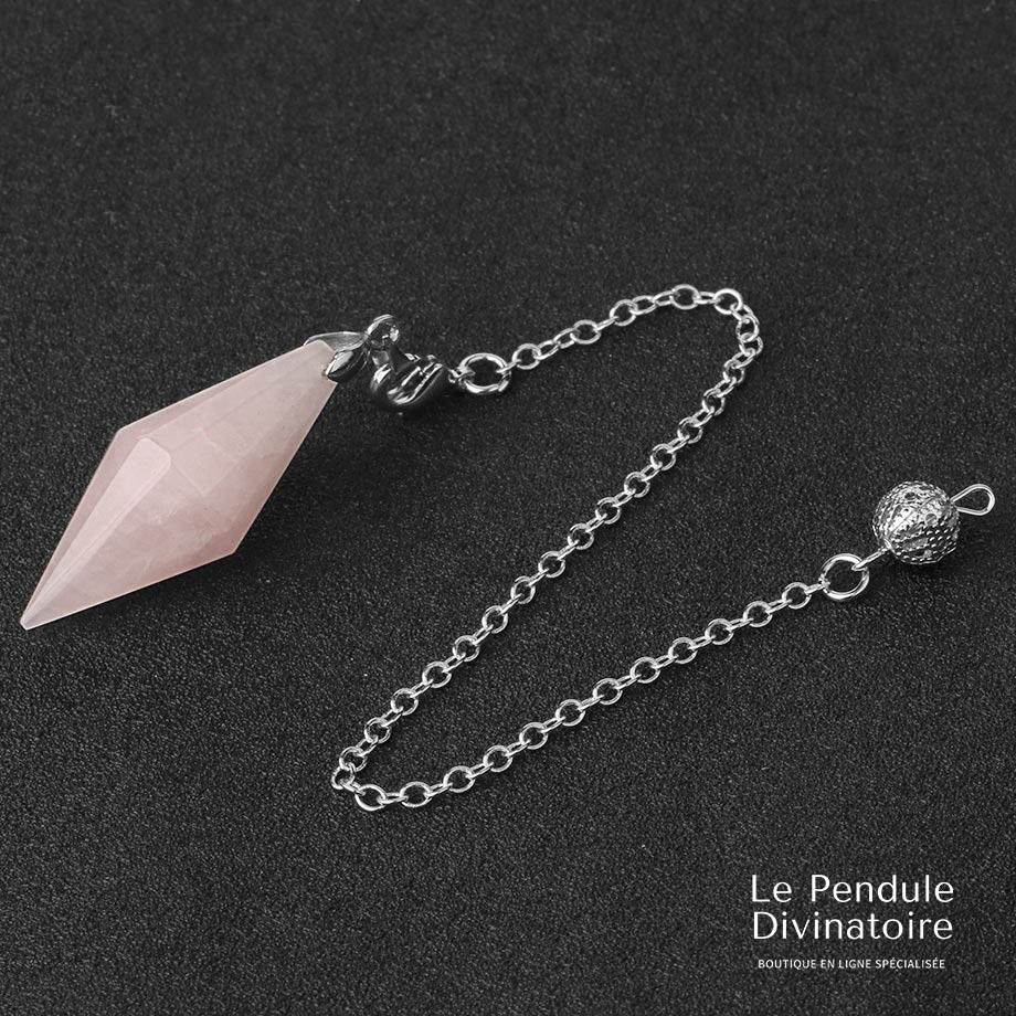 Pendule Losange Quartz Rose