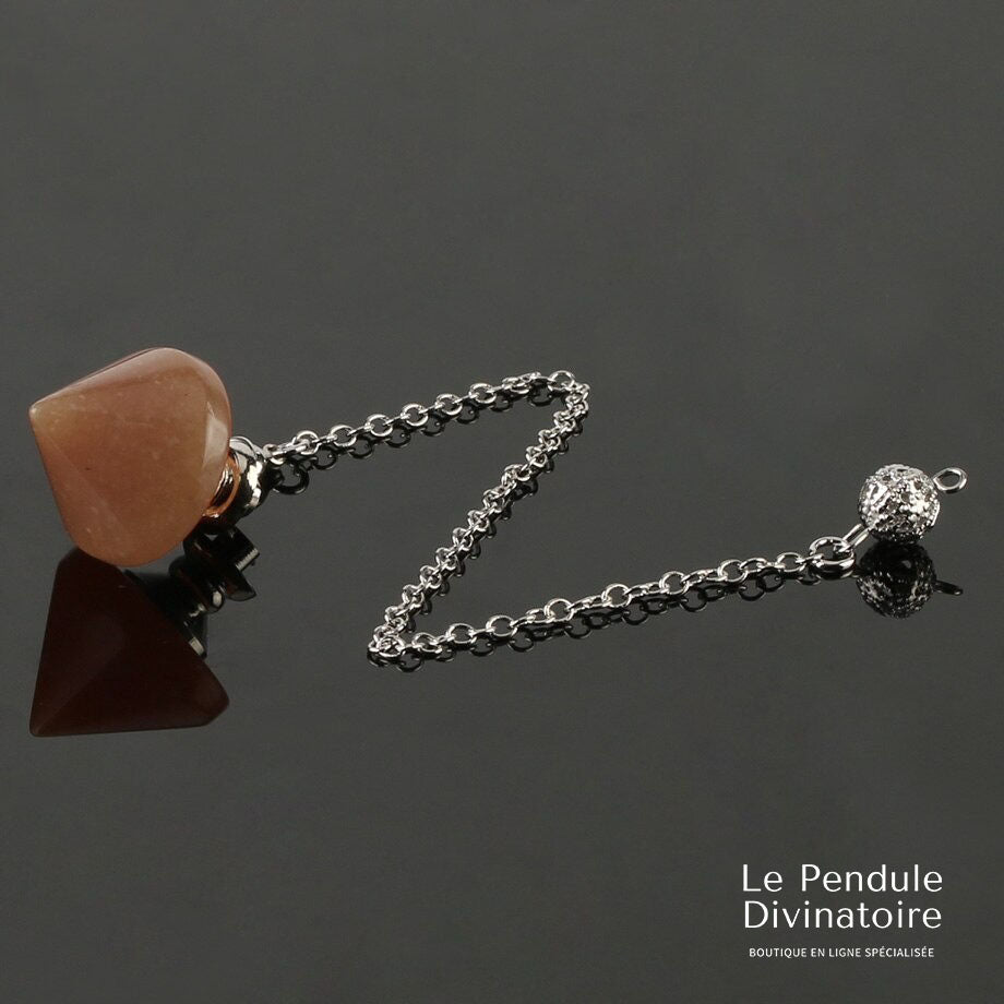 Pendule Égyptien Pyramide Jade Orange