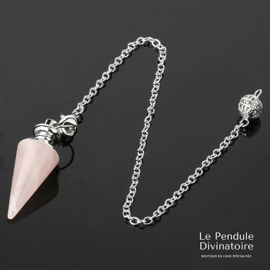 Pendule Cône Quartz Rose