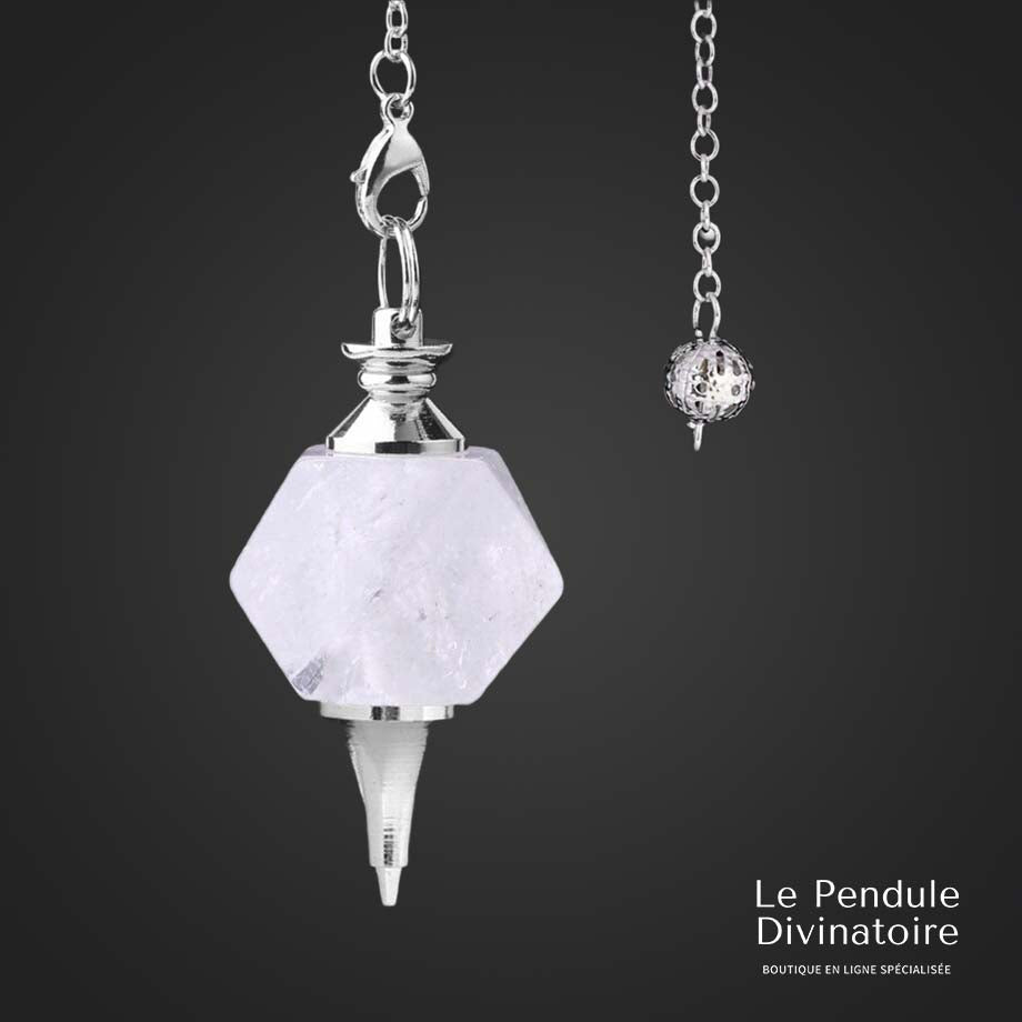 Pendule Dodécaèdre Cristal de Roche